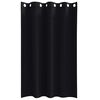vidaXL Cortinas Blackout com Argolas 2 pcs Preto 175 x 140 cm