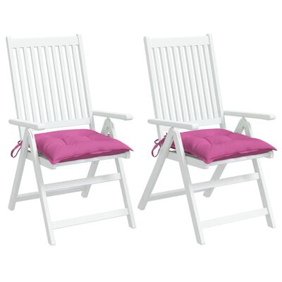 vidaXL Almofadões para cadeira 2 pcs 40x40x7 cm tecido rosa