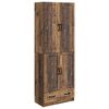 vidaXL Conjunto de Gabinete 2 unid. Madeira antiga