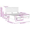 vidaXL Estrutura da Cama Branco 160 x 200 cm Madeira processada