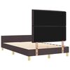 vidaXL Estrutura da Cama Castanho escuro 140 x 190 cm tecido