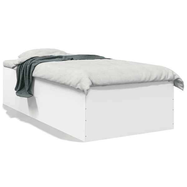 vidaXL Estrutura de cama 90x200 cm derivados de madeira branco