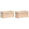 vidaXL Vasos/floreiras de jardim 2 pcs madeira de pinho maci&ccedil;a