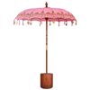 vidaXL Parasol Balin&ecirc;s com Base 2 unid. Rosa