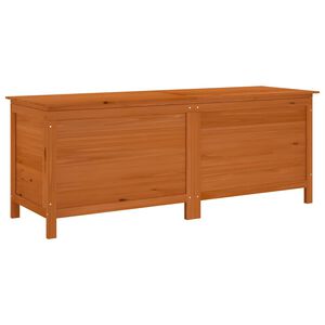 vidaXL Caixa arruma&ccedil;&atilde;o para jardim 150x50x56,5cm abeto maci&ccedil;o castanho