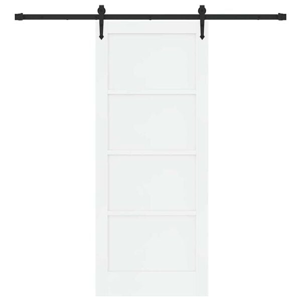 vidaXL Porta Deslizante ORKDAL Branco e Preto 83 x 202 cm