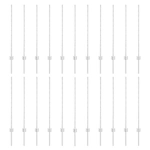 vidaXL Poste de Cerca Embutido 22 unid. Prateado 140 cm