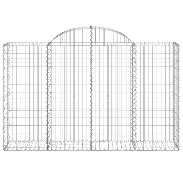 vidaXL Cestos gabião arqueados 40 pcs 200x50x120/140 ferro galvanizado
