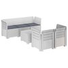 vidaXL Sof&aacute; de Jardim de 5 Pessoas com Almofadas Visual de Rattan PP
