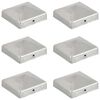 vidaXL Tampas piramidais postes veda&ccedil;&atilde;o 6pcs metal galvanizado 81x81mm