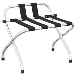 vidaXL Porta-bagagens com encosto prateado 56x39x52cm