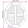 vidaXL Tampo de mesa redondo 2,5 cm 80 cm madeira de teca maci&ccedil;a
