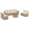 vidaXL 9 pcs conjunto de sof&aacute;s p/ jardim com almofad&otilde;es vime PE bege