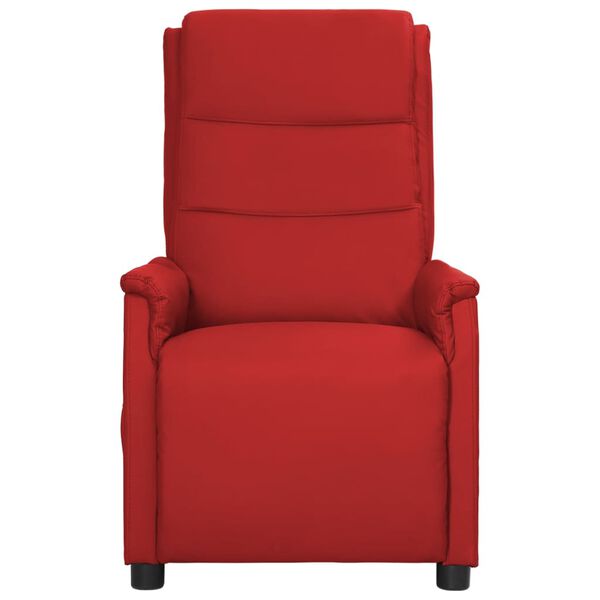 vidaXL Cadeira de massagens couro artificial vermelho tinto