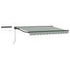 vidaXL Toldo Retr&aacute;til El&eacute;trico Verde, Branco, Antracite 3 x 2,5 m