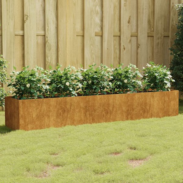 vidaXL Canteiro elevado de jardim 200x40x40 cm a&ccedil;o corten