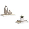 vidaXL Prateleiras de parede 2 pcs 50x23x3,8 cm MDF carvalho e branco