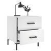 vidaXL Mesa de cabeceira 40x35x47,5 cm derivados de madeira branco