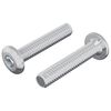 vidaXL Parafuso de Bloqueio de Cabe&ccedil;a 2 unid. Prateado M6 x 30 mm A&ccedil;o