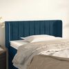 vidaXL Cabeceira de cama c/ abas veludo 83x16x78/88 cm azul-escuro