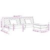 vidaXL Sof&aacute;-cama 2 lugares + 2 almofadas/apoio p&eacute;s veludo cinza-escuro