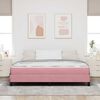 vidaXL Cama Box com colch&atilde;o Rosa 180 x 220 cm tecido