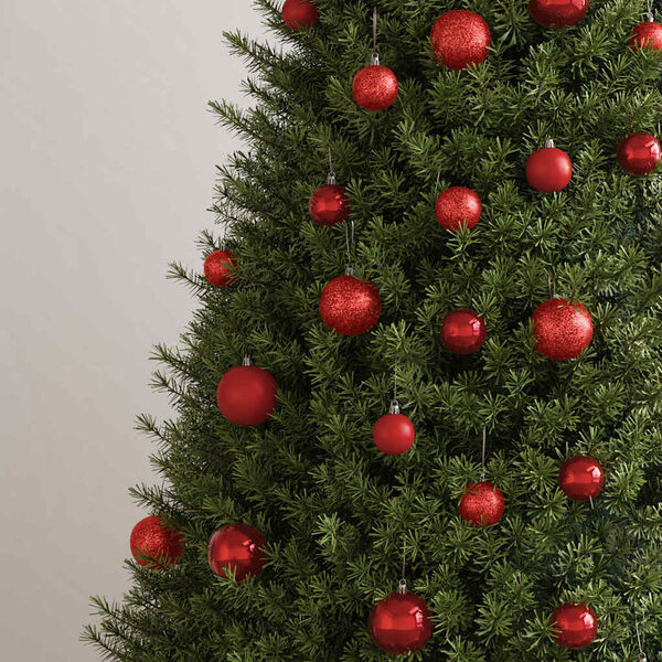 vidaXL Enfeites de Natal 100 pcs 3 / 4 / 6 cm vermelho-tinto