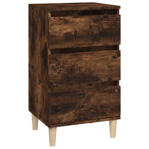 vidaXL Mesa cabeceira 40x35x70 cm derivados madeira carvalho fumado