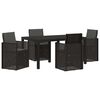 vidaXL Conjunto de Jantar para Jardim 5 unid. Antracite PP