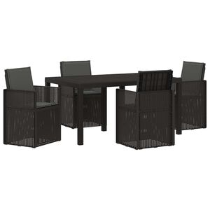 vidaXL Conjunto de Jantar para Jardim 5 unid. Antracite PP