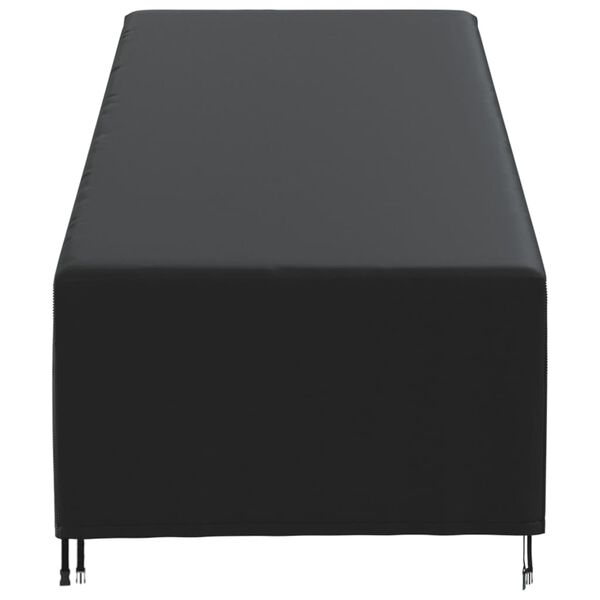 vidaXL Capa para espregui&ccedil;adeira 195x76x40/80 cm 420D oxford preto