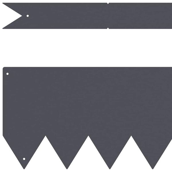 vidaXL Acabamento para Gramado 20 pcs Antracite 100 x 0.05 x 20 cm