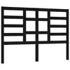 vidaXL Cabeceira de cama 126x4x104 cm pinho maci&ccedil;o preto
