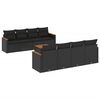 vidaXL Patio Sofa Set 8 lugar Black