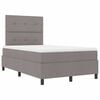 vidaXL Cama Box com colch&atilde;o Cinzento-acastanhado 120 x 190 cm tecido