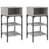 vidaXL Mesas cabeceira 2pcs 35x34,5x70 cm deriv.madeira cinza sonoma