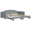 vidaXL Sof&aacute;-cama com gavet&atilde;o 100x190 cm tecido cinzento-claro