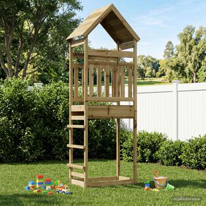 vidaXL Torre de Brincadeira ao Ar Livre Pinho S&oacute;lido Impregnado