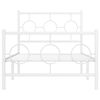 vidaXL Estrutura de cama com cabeceira e pés 90x190 cm metal branco