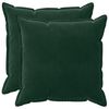 vidaXL Almofada com travesseiro HOUTEN 2 unid. Verde-Escuro Veludo