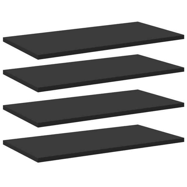 vidaXL Prateleiras para estante 8 pcs 60x30x1,5cm contraplacado preto