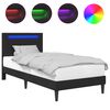 vidaXL Estrutura da Cama Preto 90 x 200 cm Couro Sint&eacute;tico