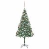 vidaXL &Aacute;rvore Natal artificial pr&eacute;-iluminada c/ bolas e pinhas 180 cm