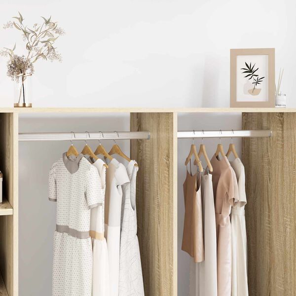 vidaXL Viga de Closet 2 pcs Prateado 764 x 15 x 29 mm Liga de Alum&iacute;nio