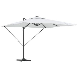 vidaXL Guarda-sol Areia 286 x 284 x 270 cm Alum&iacute;nio e Poli&eacute;ster