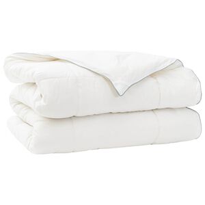 vidaXL Edred&atilde;o 155x220 cm 4 esta&ccedil;&otilde;es 300 GSM L&atilde; Australiana Branco