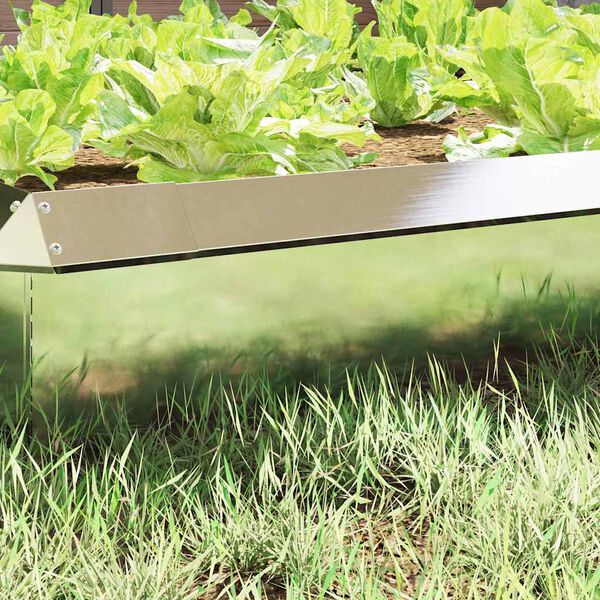 vidaXL Cerca de Caracol 16 pcs Prateado 50 x 3,5 x 25 cm