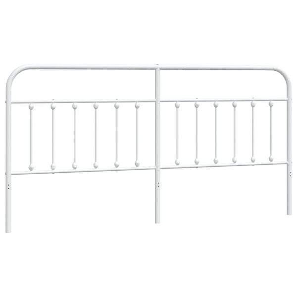 vidaXL Cabeceira de cama 200 cm metal branco