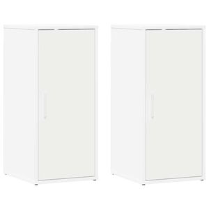 vidaXL Sapateiras 2 pcs 32x35x70 cm contraplacado branco