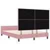 vidaXL Cama Box com cabeceira Rosa 140 x 190 cm Veludo